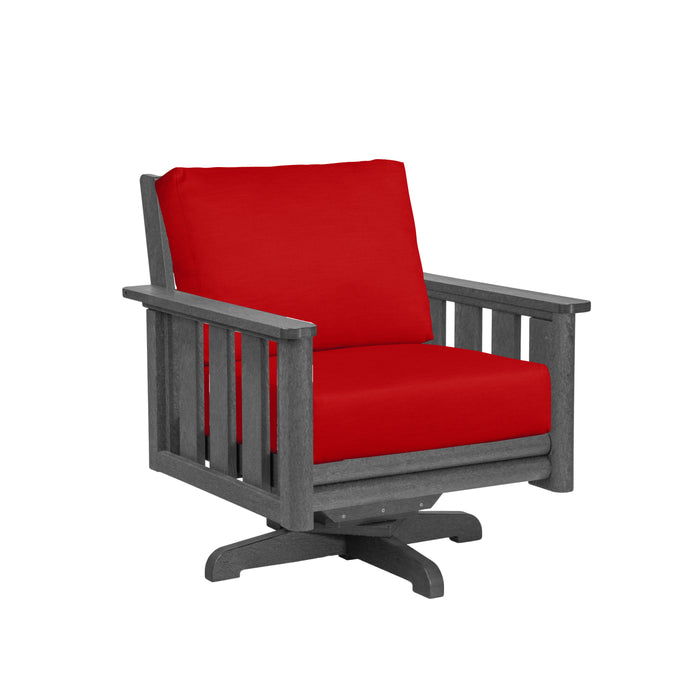 CR Plastics Stratford Swivel Arm Chair with cushion