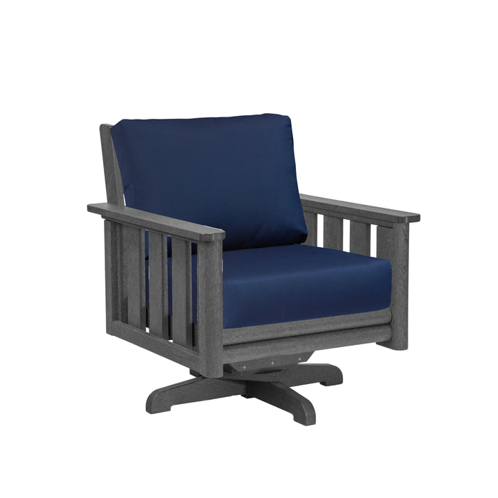 CR Plastics Stratford Swivel Arm Chair with cushion