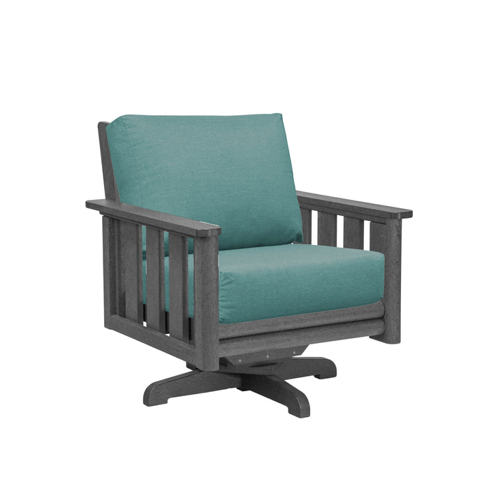 CR Plastics Stratford Swivel Arm Chair with cushion