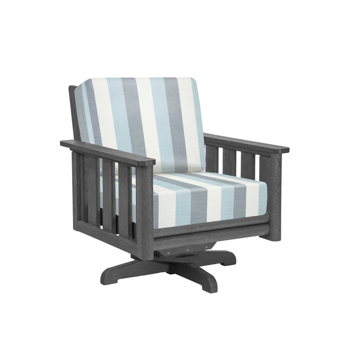 CR Plastics Stratford Swivel Arm Chair with cushion