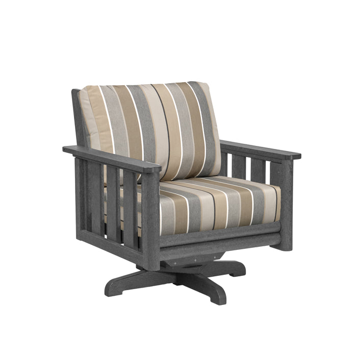 CR Plastics Stratford Swivel Arm Chair with cushion