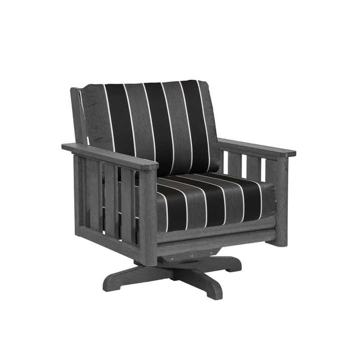 CR Plastics Stratford Swivel Arm Chair with cushion