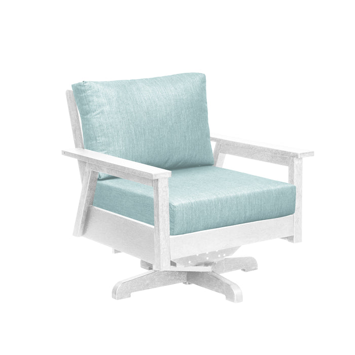 CR Plastics Tofino Swivel Arm Chair with cushion