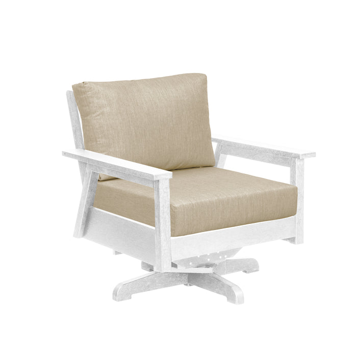 CR Plastics Tofino Swivel Arm Chair with cushion
