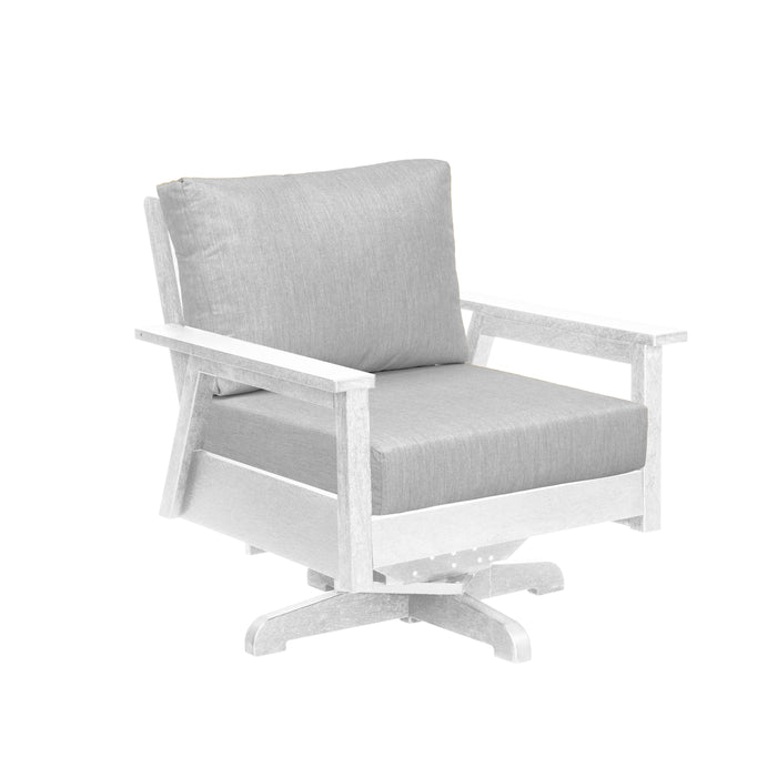 CR Plastics Tofino Swivel Arm Chair with cushion