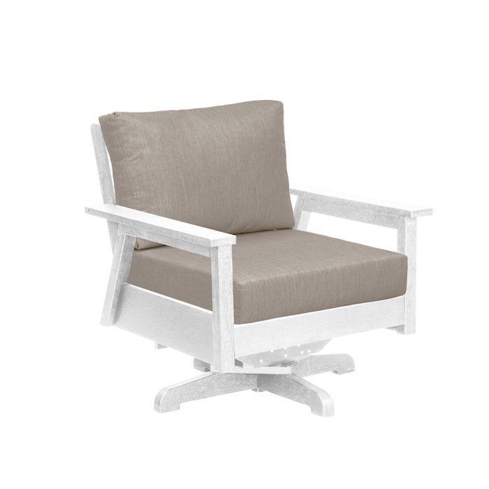 CR Plastics Tofino Swivel Arm Chair with cushion
