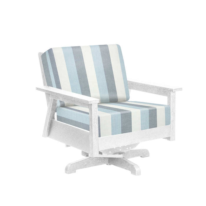 CR Plastics Tofino Swivel Arm Chair with cushion