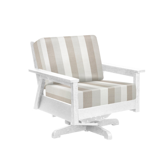 CR Plastics Tofino Swivel Arm Chair with cushion
