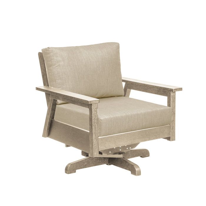 CR Plastics Tofino Swivel Arm Chair with cushion