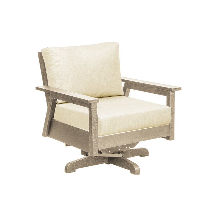 CR Plastics Tofino Swivel Arm Chair with cushion
