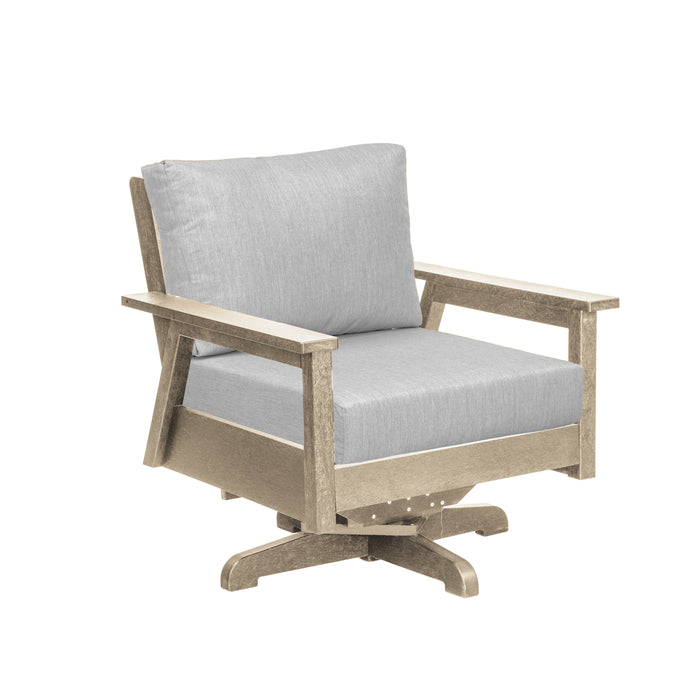 CR Plastics Tofino Swivel Arm Chair with cushion