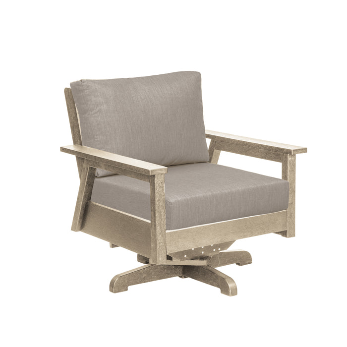 CR Plastics Tofino Swivel Arm Chair with cushion