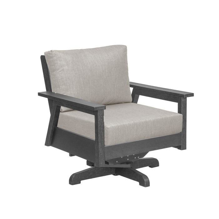 CR Plastics Tofino Swivel Arm Chair with cushion