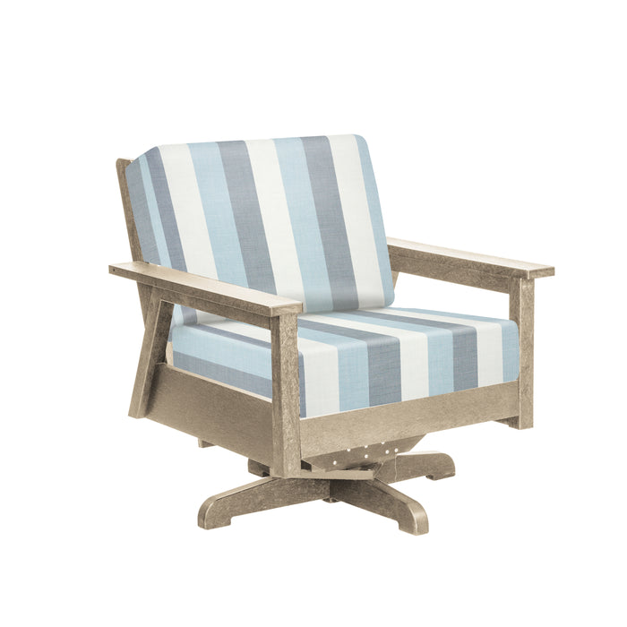 CR Plastics Tofino Swivel Arm Chair with cushion