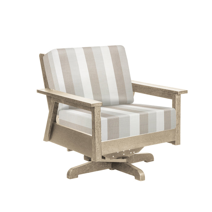 CR Plastics Tofino Swivel Arm Chair with cushion