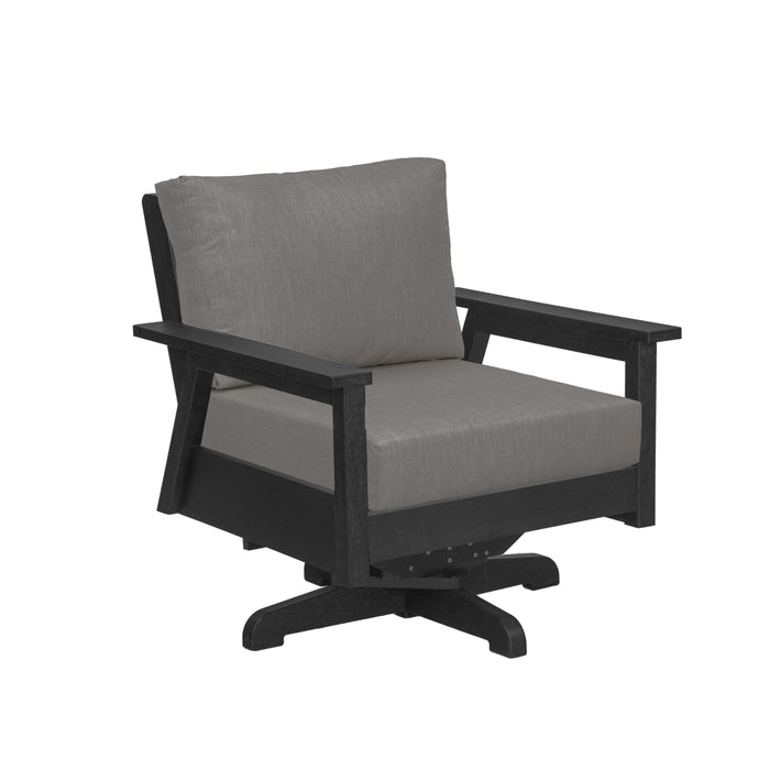 CR Plastics Tofino Swivel Arm Chair with cushion