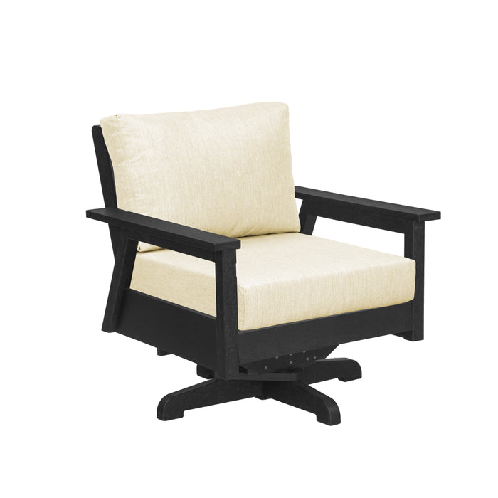 CR Plastics Tofino Swivel Arm Chair with cushion