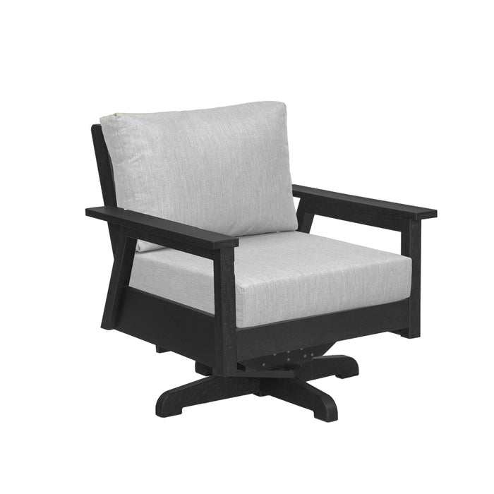 CR Plastics Tofino Swivel Arm Chair with cushion