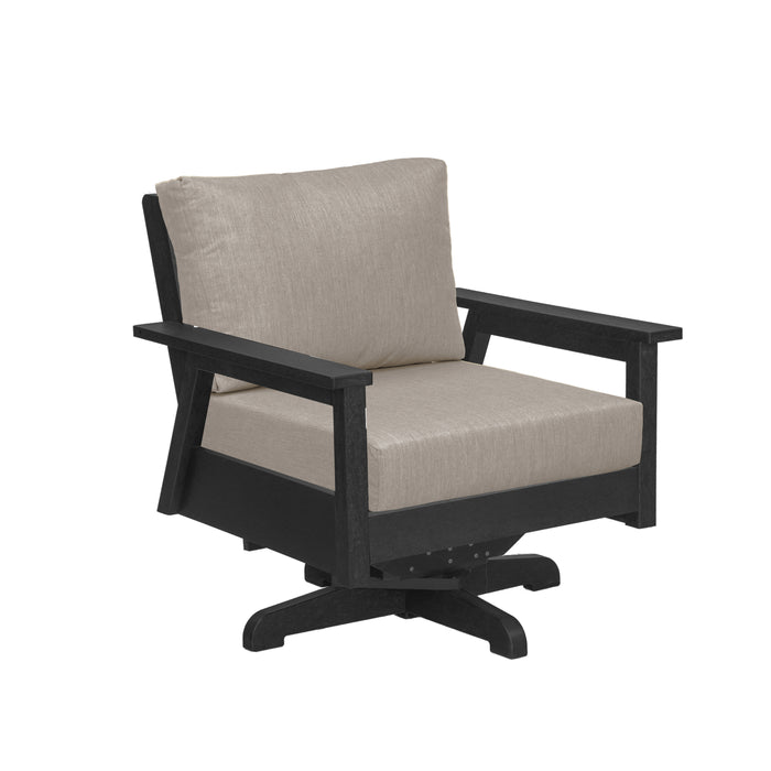 CR Plastics Tofino Swivel Arm Chair with cushion