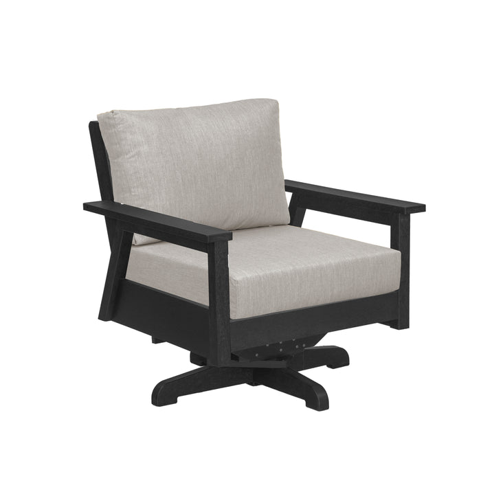 CR Plastics Tofino Swivel Arm Chair with cushion