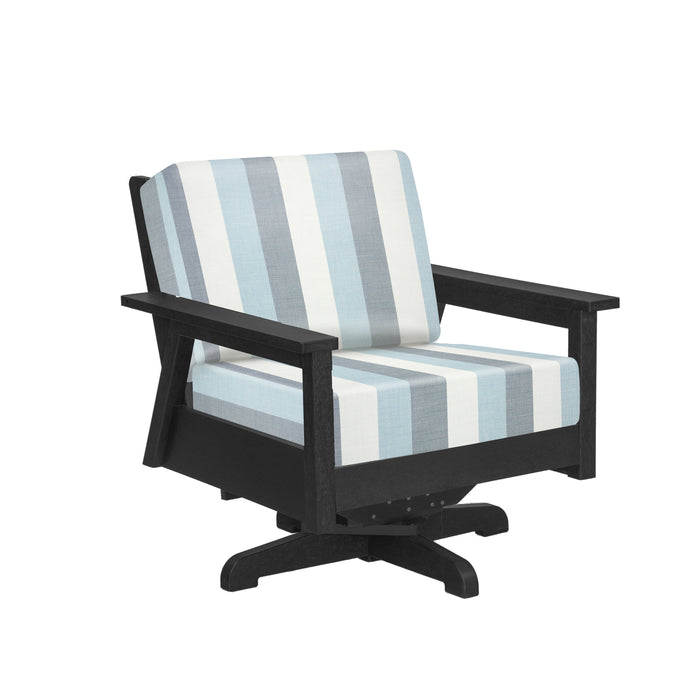 CR Plastics Tofino Swivel Arm Chair with cushion