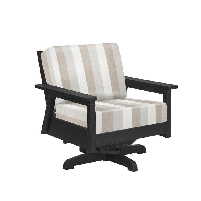 CR Plastics Tofino Swivel Arm Chair with cushion
