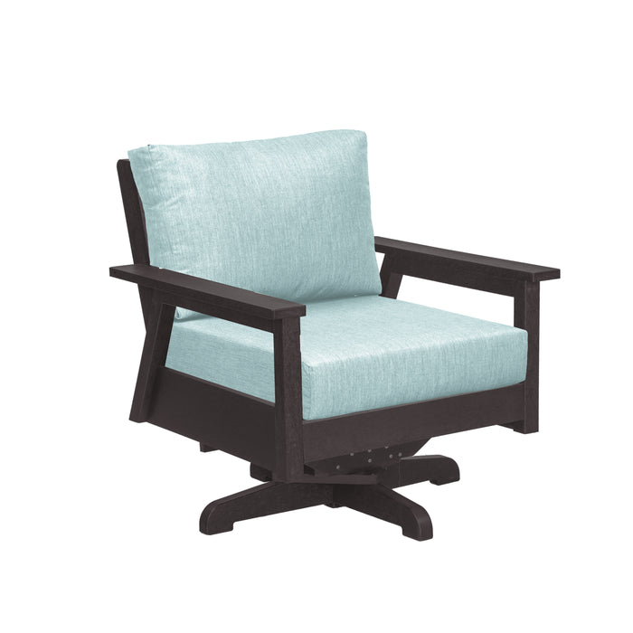CR Plastics Tofino Swivel Arm Chair with cushion