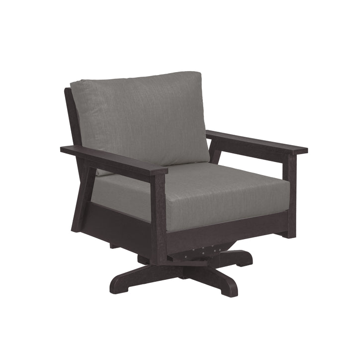 CR Plastics Tofino Swivel Arm Chair with cushion
