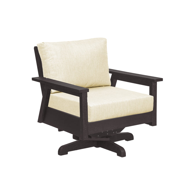CR Plastics Tofino Swivel Arm Chair with cushion