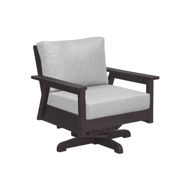 CR Plastics Tofino Swivel Arm Chair with cushion