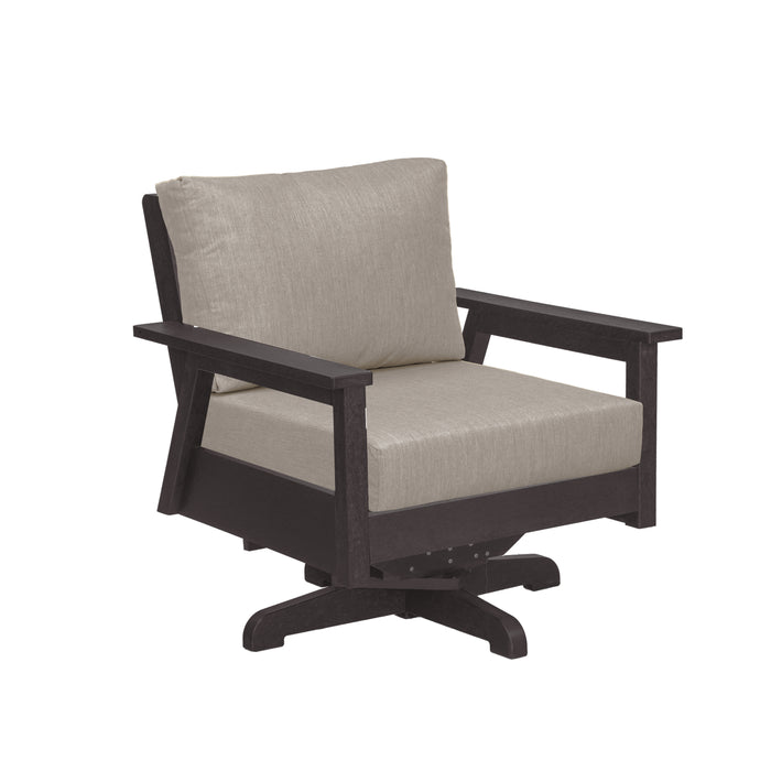 CR Plastics Tofino Swivel Arm Chair with cushion