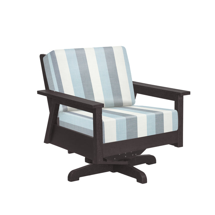 CR Plastics Tofino Swivel Arm Chair with cushion