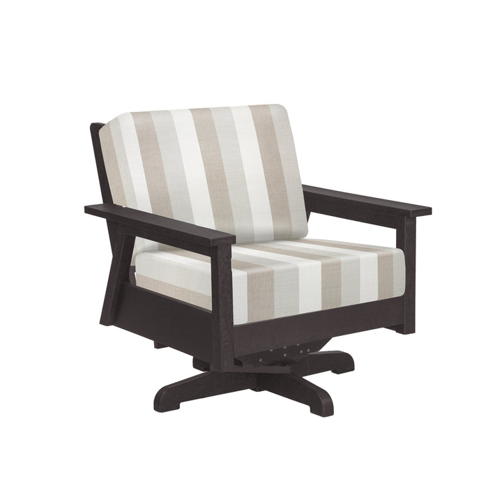 CR Plastics Tofino Swivel Arm Chair with cushion