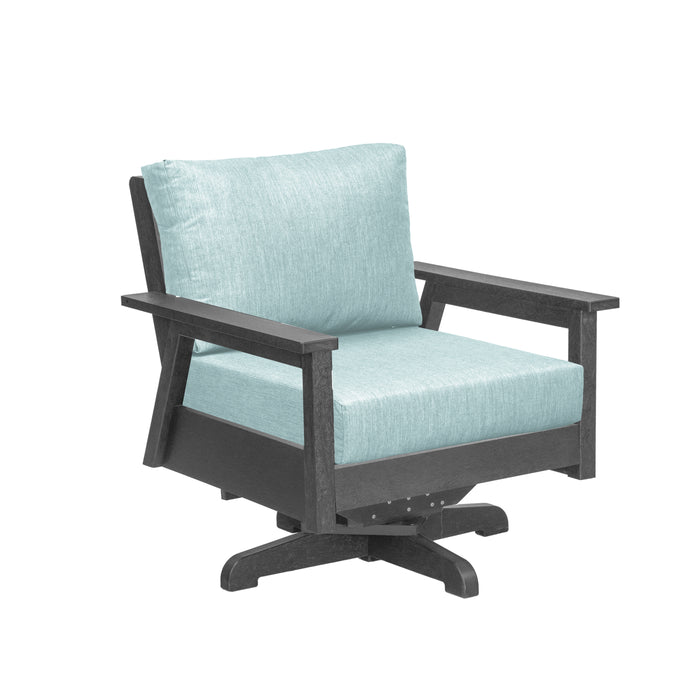 CR Plastics Tofino Swivel Arm Chair with cushion