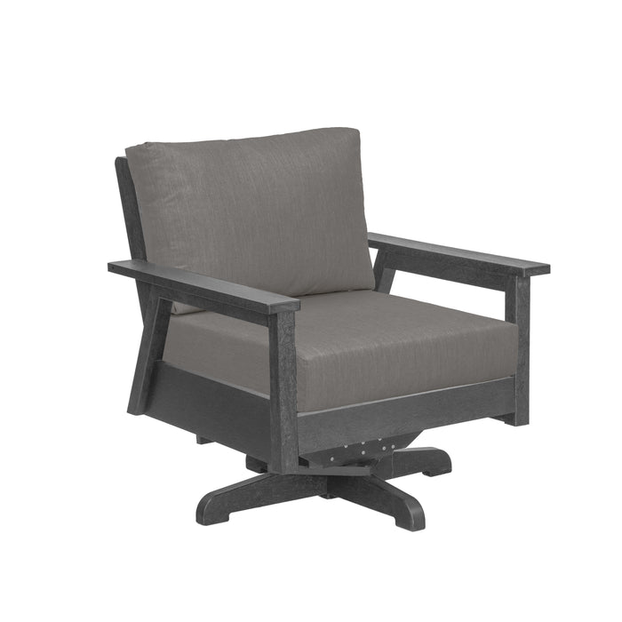 CR Plastics Tofino Swivel Arm Chair with cushion