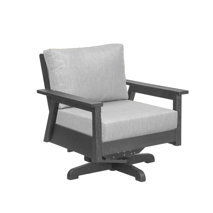CR Plastics Tofino Swivel Arm Chair with cushion