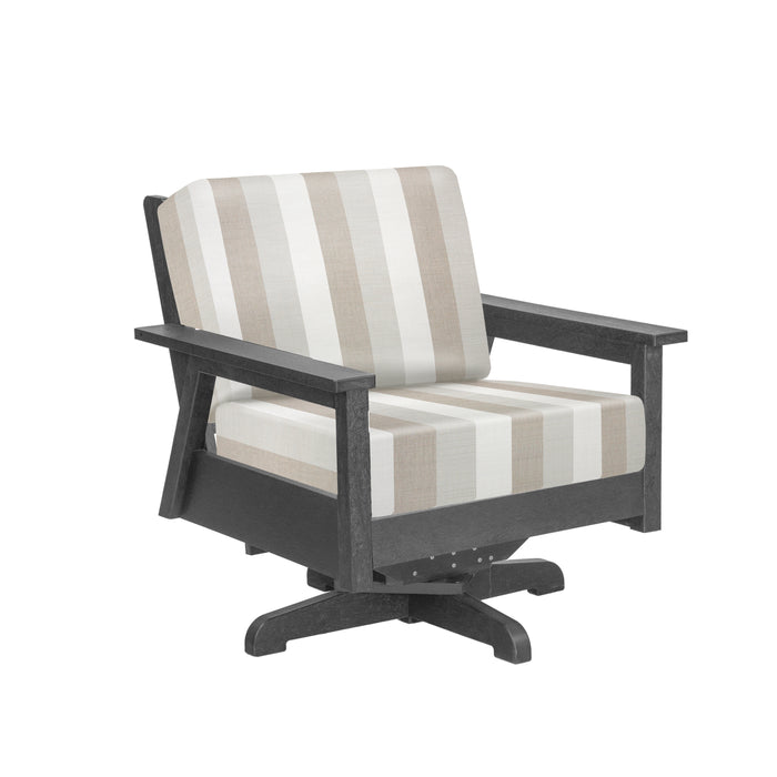 CR Plastics Tofino Swivel Arm Chair with cushion