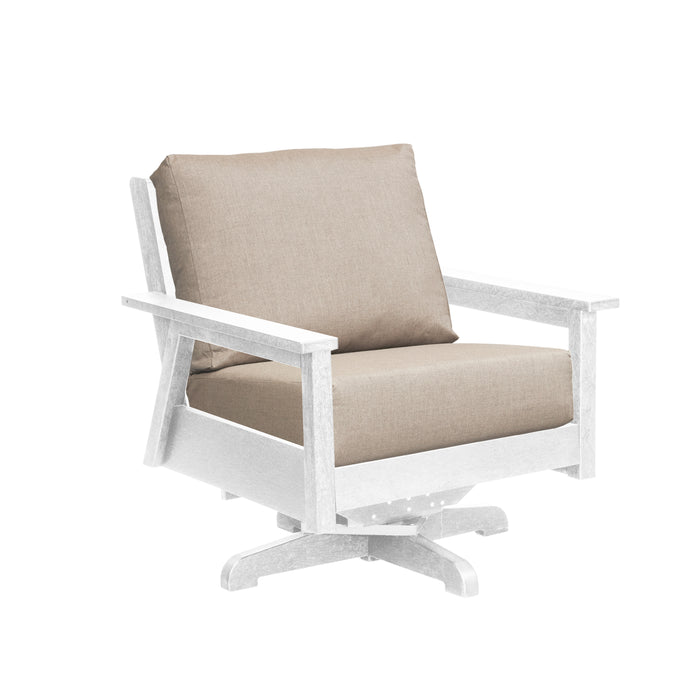 CR Plastics Tofino Swivel Arm Chair with cushion