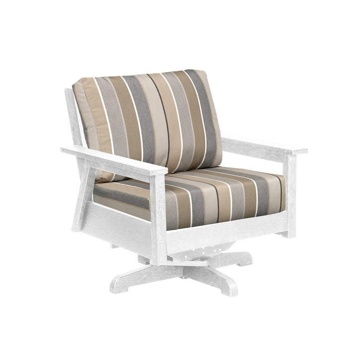 CR Plastics Tofino Swivel Arm Chair with cushion