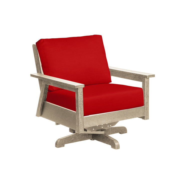 CR Plastics Tofino Swivel Arm Chair with cushion