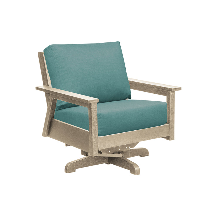 CR Plastics Tofino Swivel Arm Chair with cushion