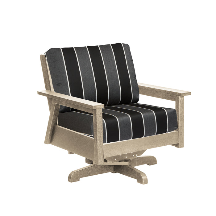 CR Plastics Tofino Swivel Arm Chair with cushion