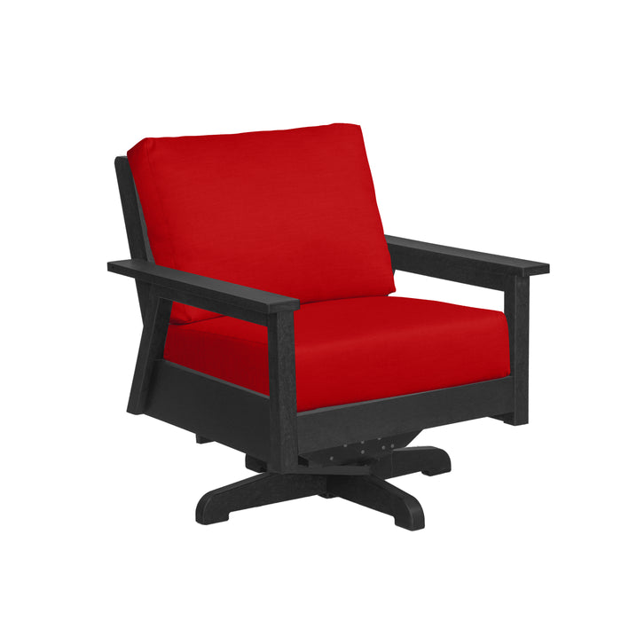 CR Plastics Tofino Swivel Arm Chair with cushion