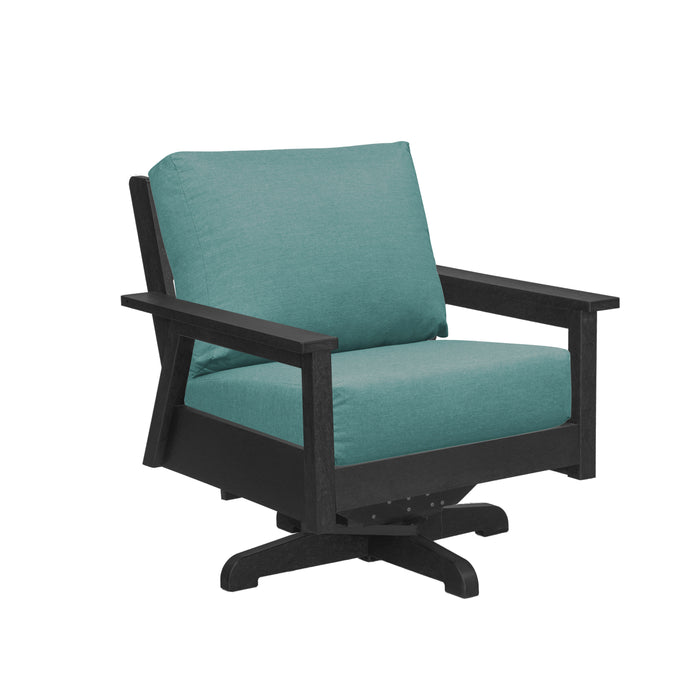 CR Plastics Tofino Swivel Arm Chair with cushion