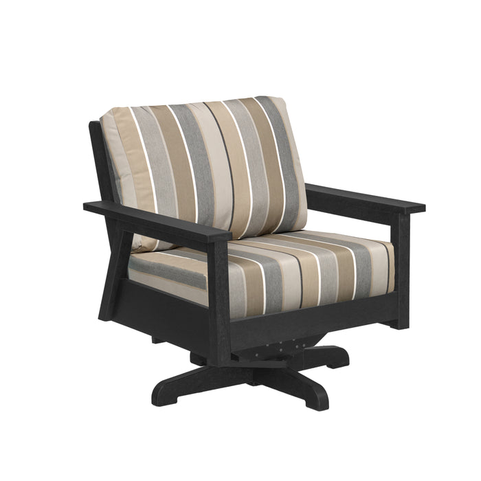 CR Plastics Tofino Swivel Arm Chair with cushion