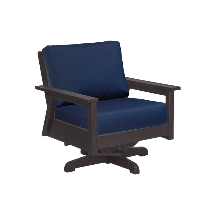 CR Plastics Tofino Swivel Arm Chair with cushion