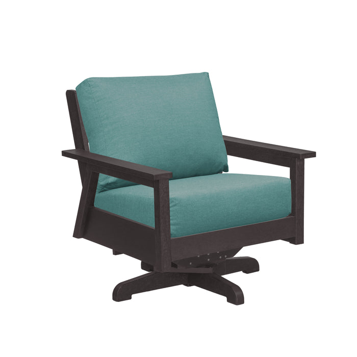 CR Plastics Tofino Swivel Arm Chair with cushion