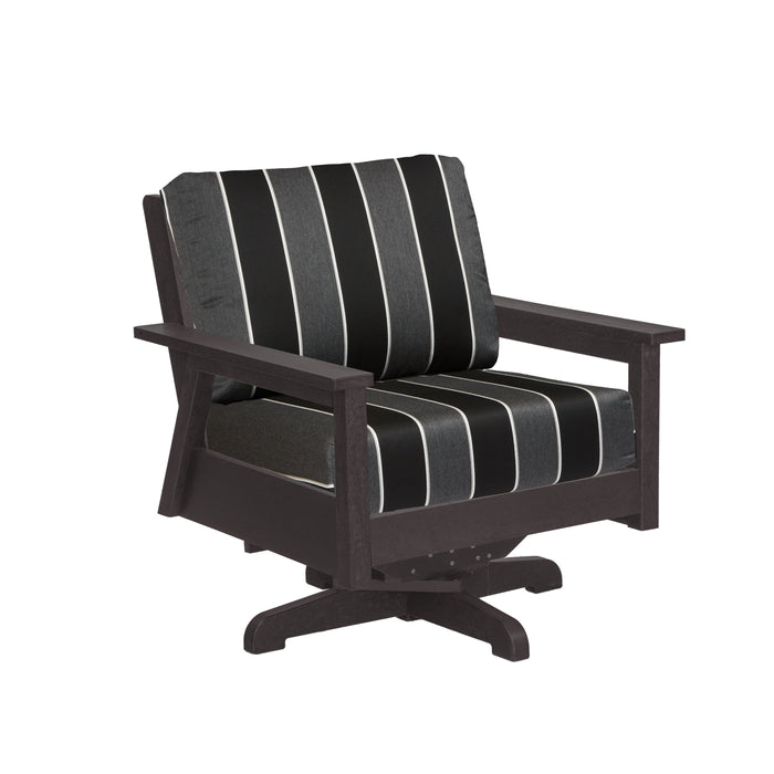 CR Plastics Tofino Swivel Arm Chair with cushion