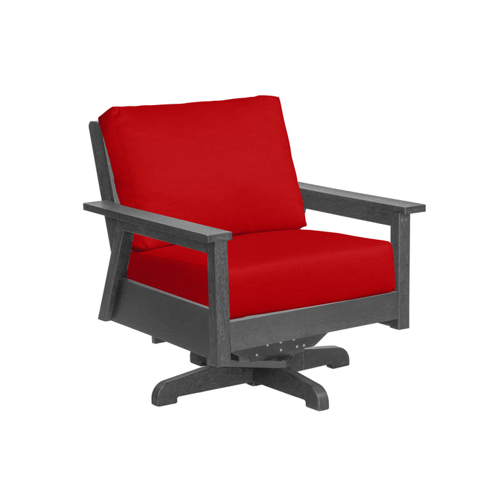 CR Plastics Tofino Swivel Arm Chair with cushion