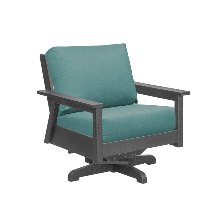 CR Plastics Tofino Swivel Arm Chair with cushion